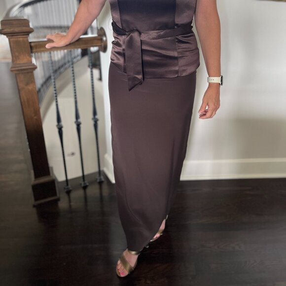 Collection Y Chocolate Brown Evening Gown - Picture 7 of 7